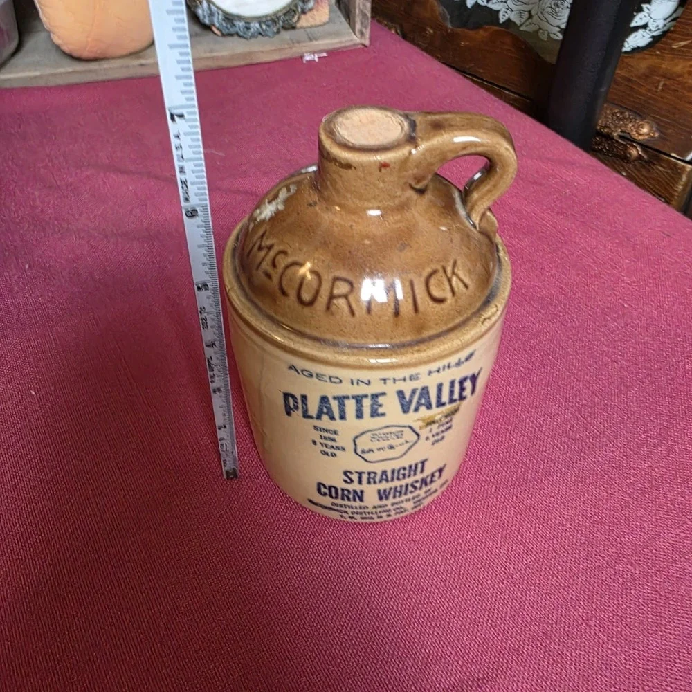 Vintage 1968 ORIGINAL MINI MCCORMICK PLATTE VALLEY CORN WHISKEY JUG MOONSHINE‎